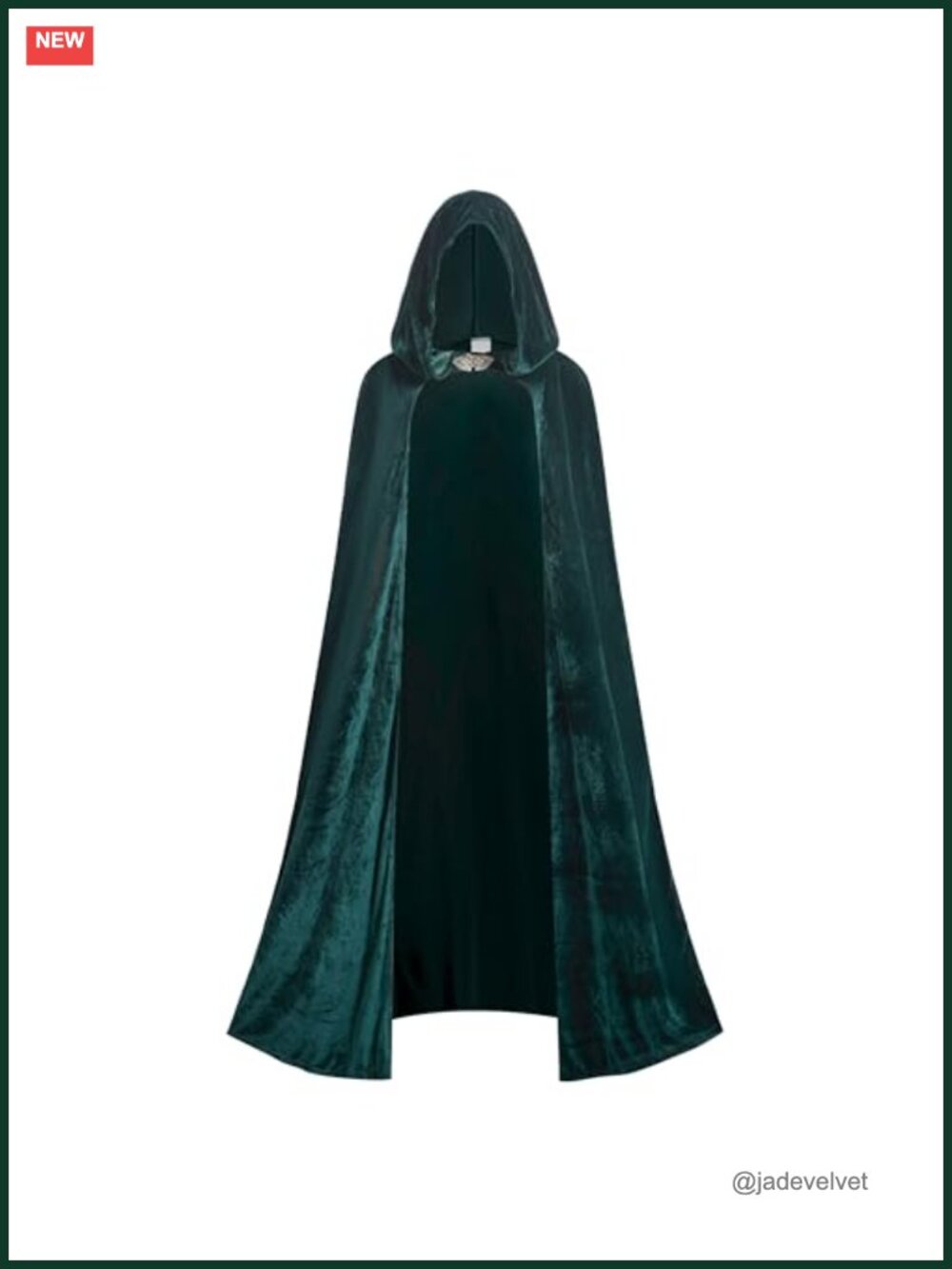 Velvet Hooded Cape Renaissance Cloak with Hood Adult Costume
